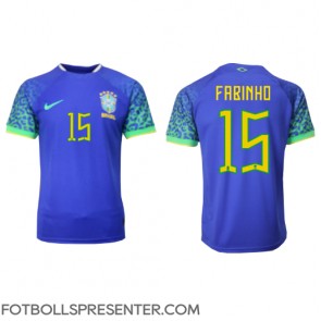 Brasilien Fabinho #15 Borta Matchtröja VM 2022 Kortärmad